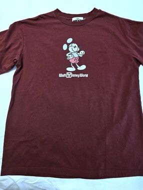 Disney Maroon Mickey Mouse T-Shirt